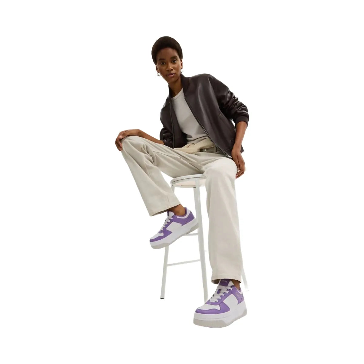 Coach Women's Platform Sneaker Iris Optic White