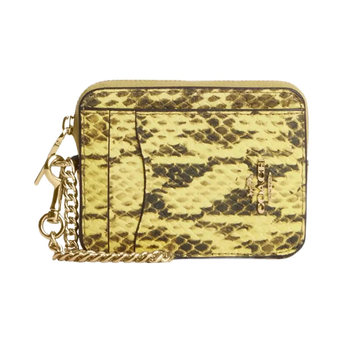 Coach Zip Card Case in Gold Yellow