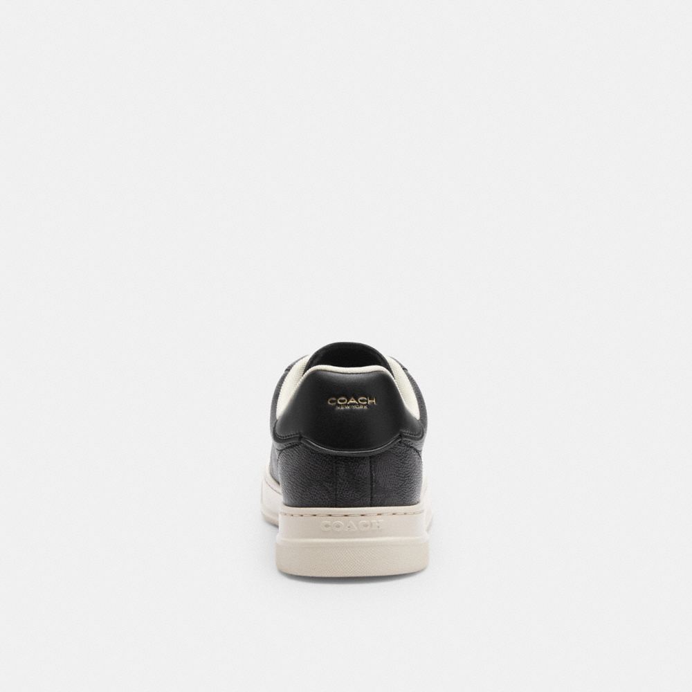 Women's Coach High Line Sneaker In Signature Canvas Charcoal Black