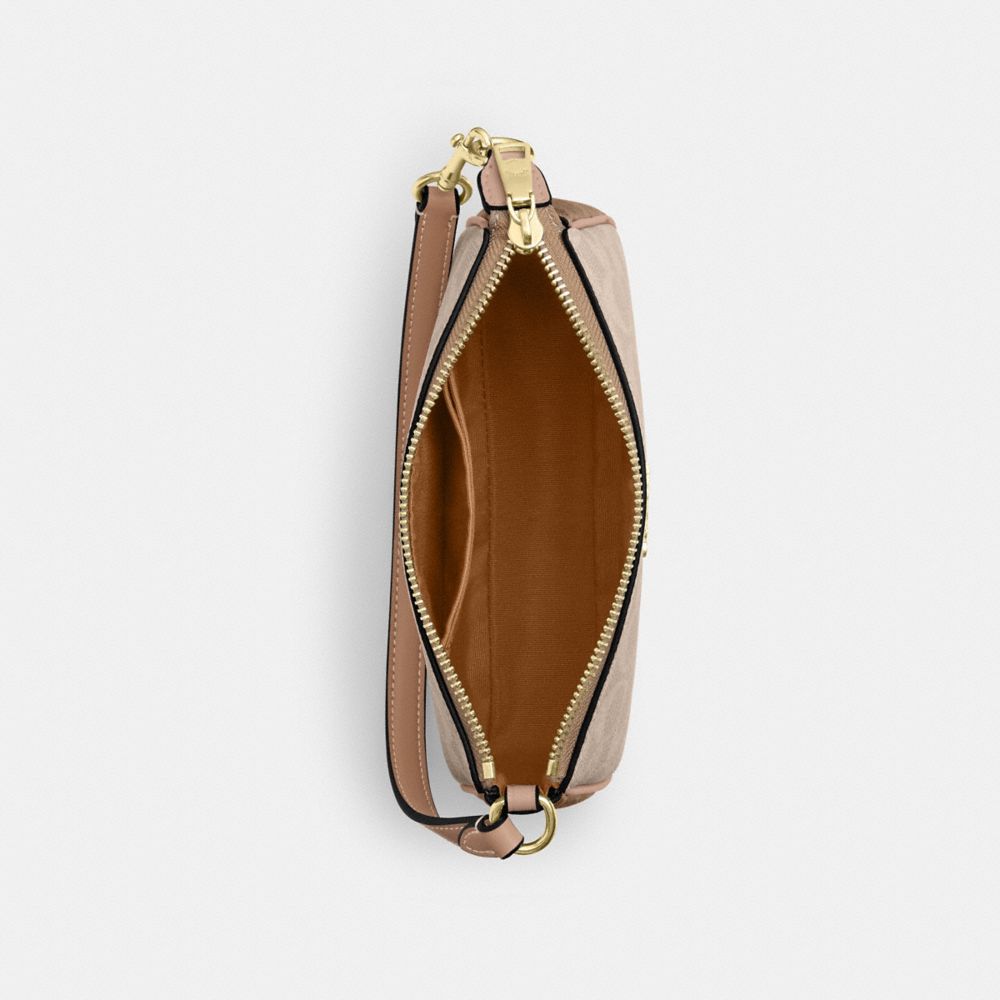 Coach Nolita 19 In Blocked Signature Canvas Gold Sand Tan