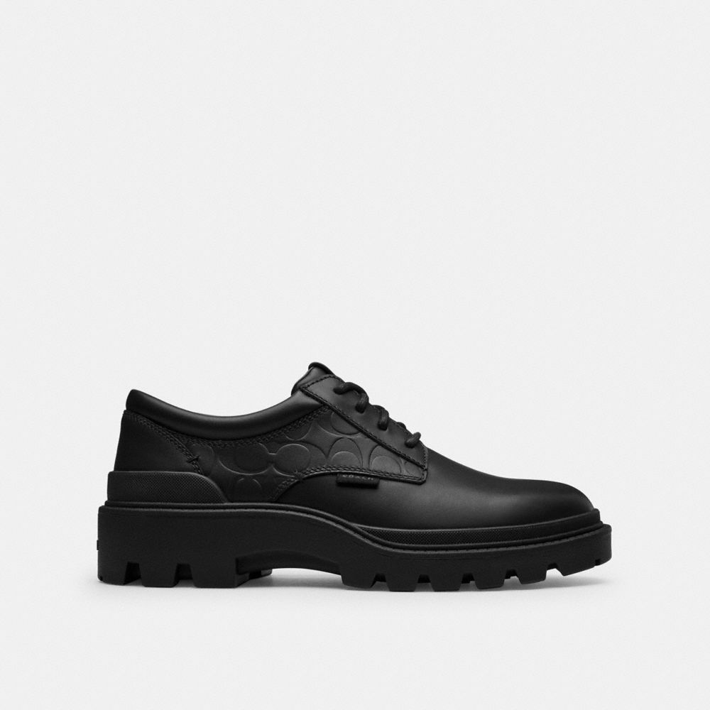 Men's Coach Cameron Derby In Signature Leather Black