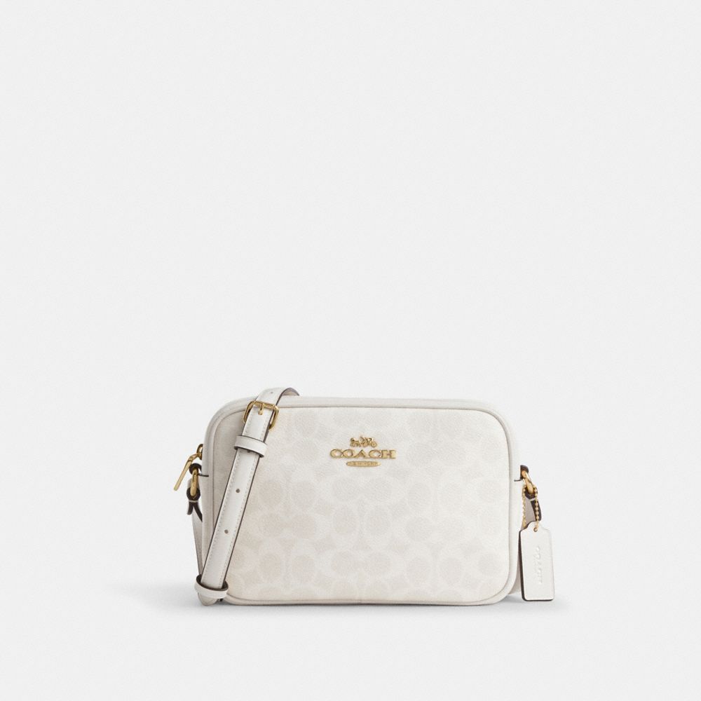 Coach Jamie Camera Bag In Signature Canvas Gold White Chalk