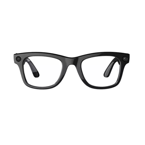 Black rectangular eyeglasses with clear lenses, modern streetwear accessory