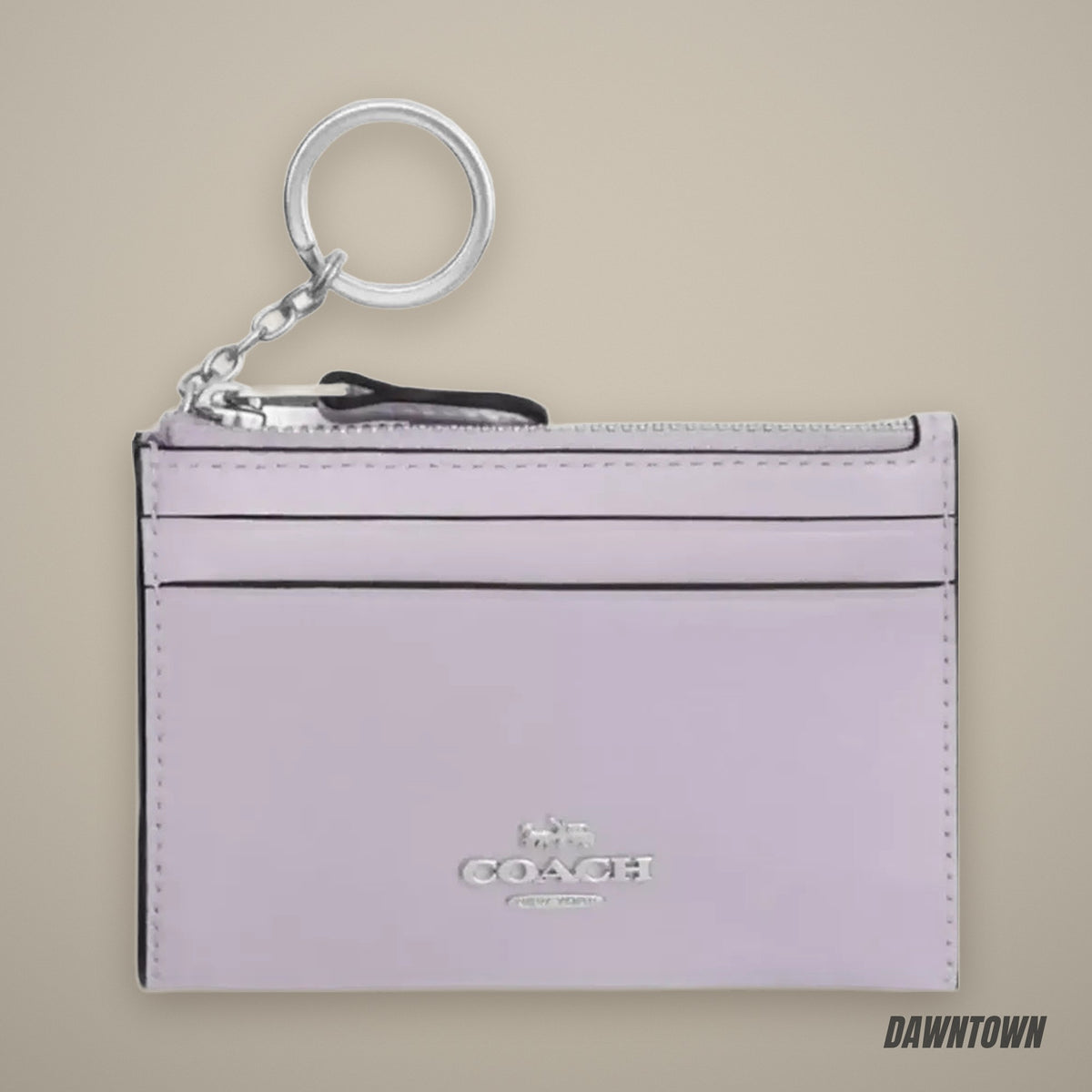 Coach Mini Skinny Id Case in Silver Light Amethyst