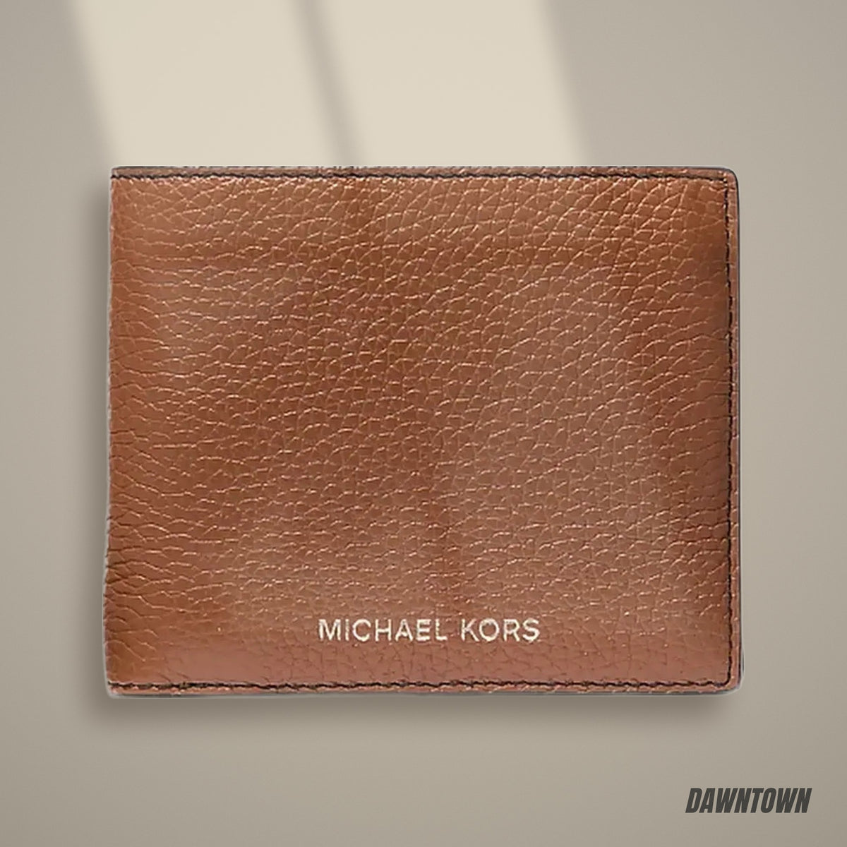 Lifestyle — Michael Kors Cooper Pebbled Leather Billfold Wallet With Coin Pouch Luggage