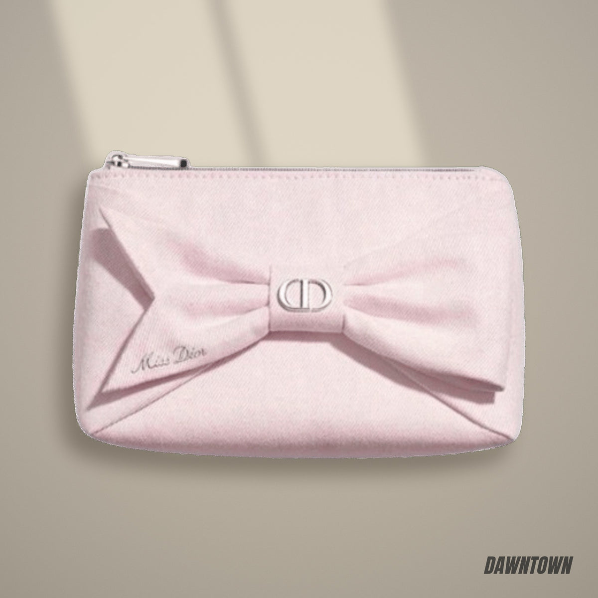 Lifestyle — Dior Miss Dior Pink Bow Cosmetic Pouch CD Silver Hardware NWT