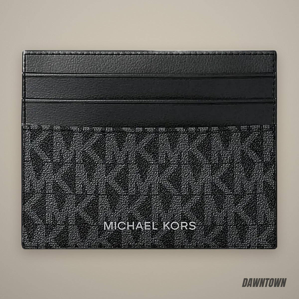 Michael Kors Cooper Signature Logo Card Case Black