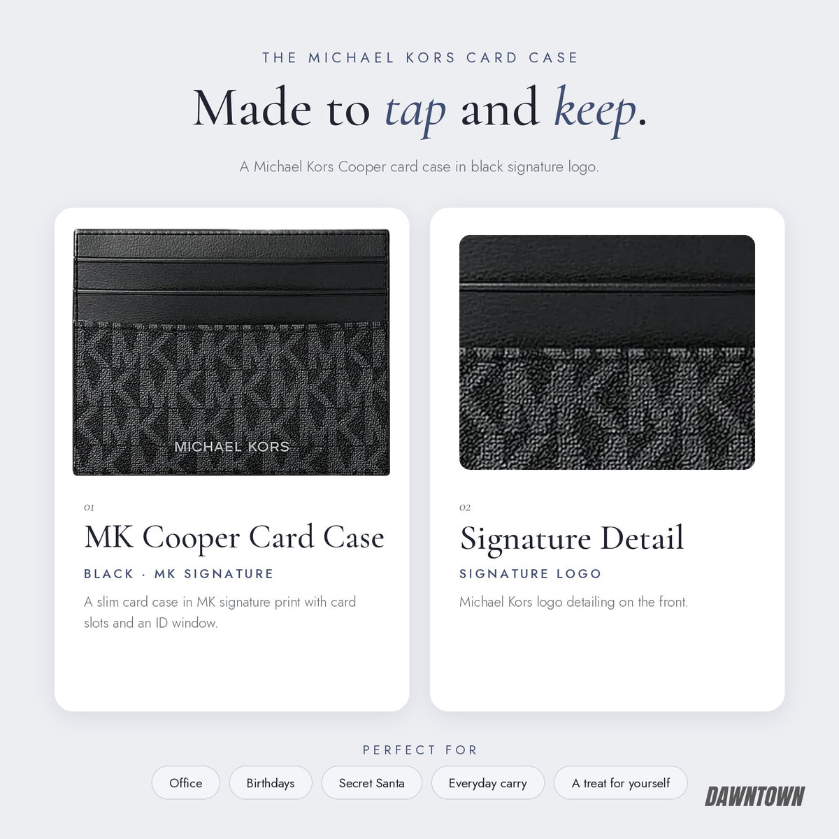 What's inside — Michael Kors Cooper Signature Logo Card Case Black