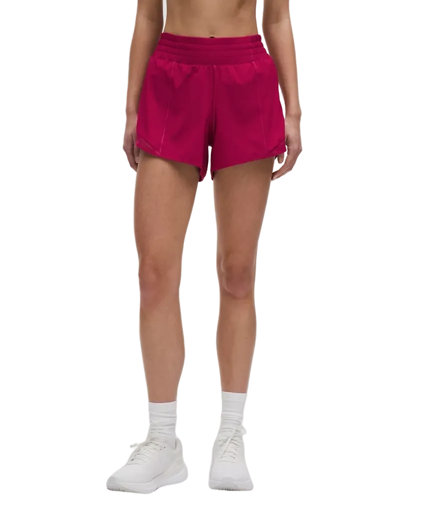 Lululemon Hotty Hot High-Rise Lined Short 4" Magenta Smoke