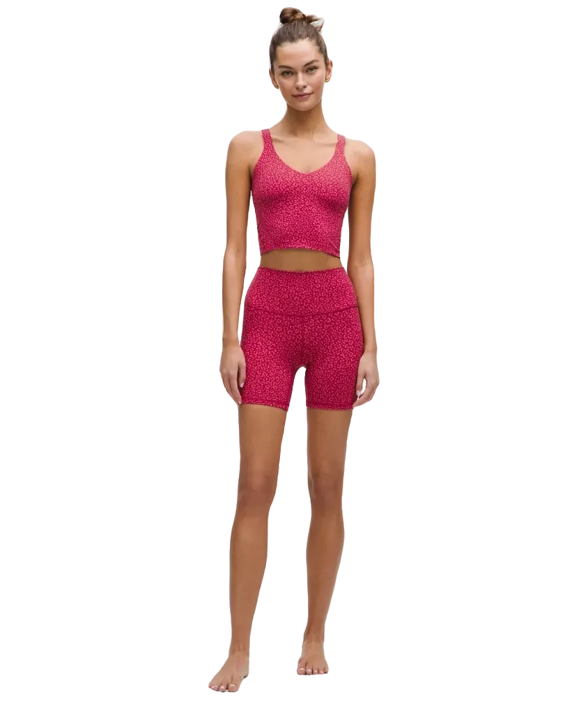 Lululemon Align High-Rise Short 6" Leopard Daisy Desert Red Magenta Smoke