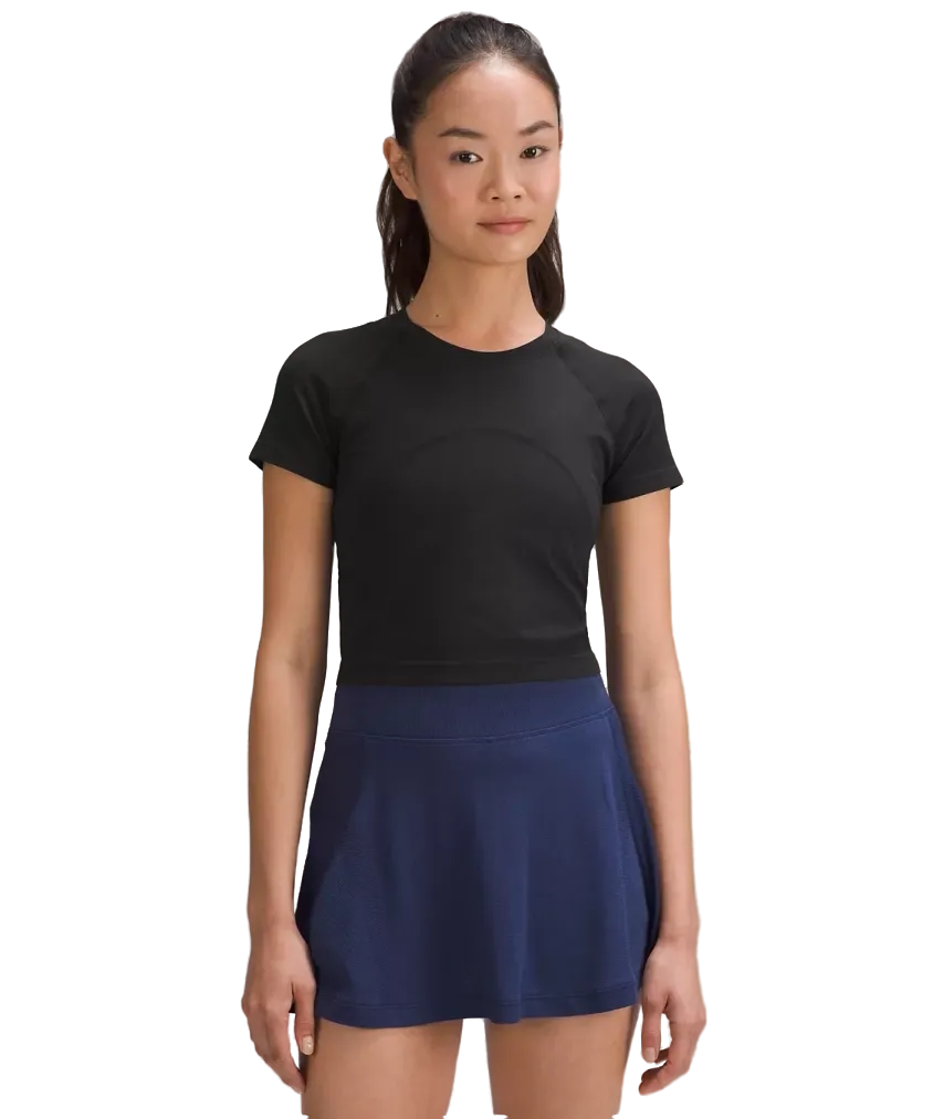 Lululemon Swiftly Tech Cropped Short-Sleeve Shirt 2.0 Black