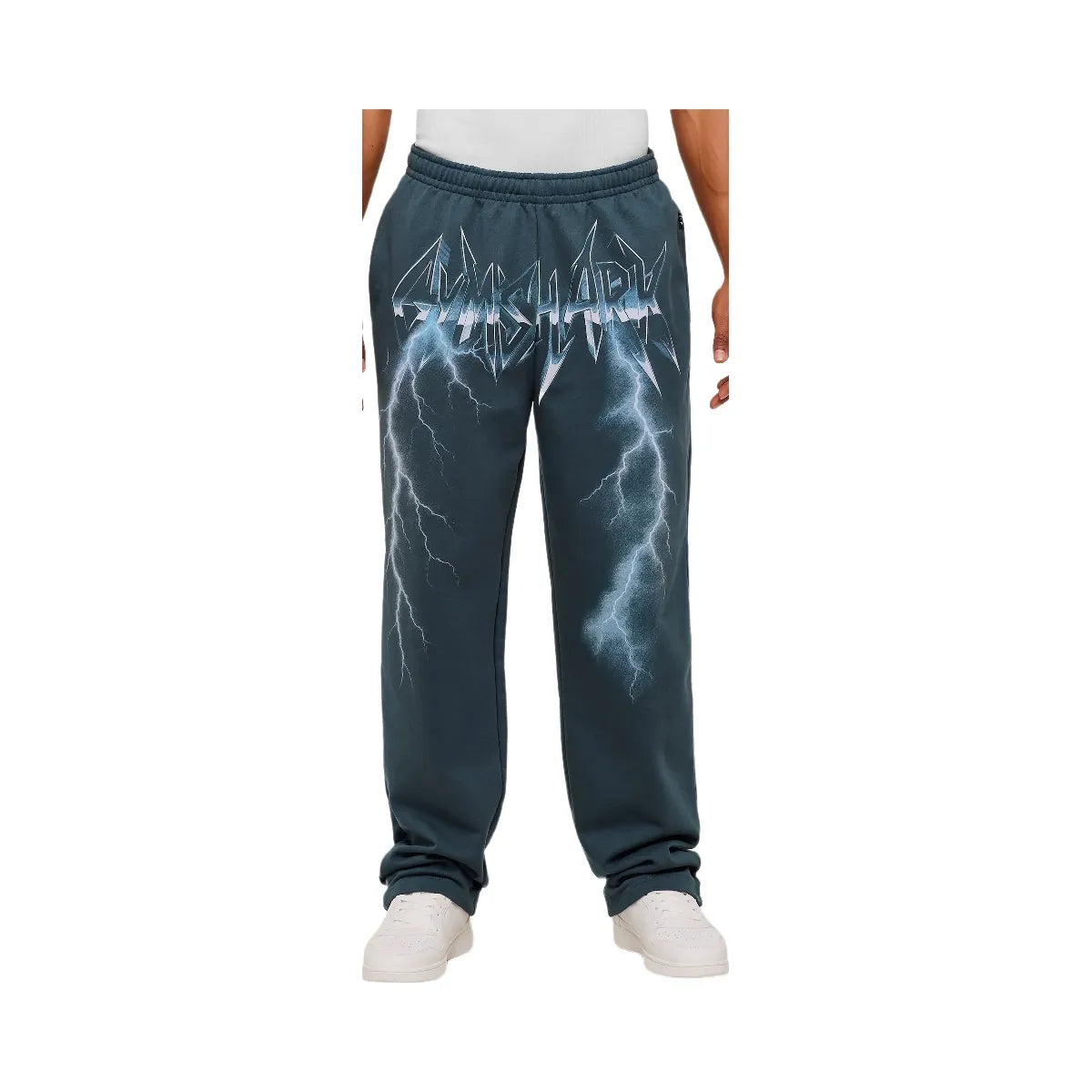 Gymshark Eagle Band Style Graphic Straight Leg Pants "GS Stealth Blue"