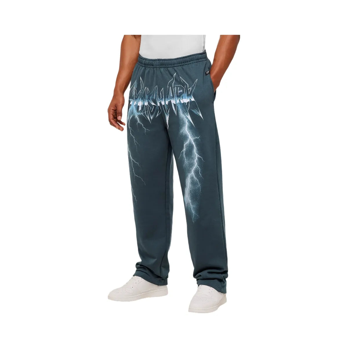 Gymshark Eagle Band Style Graphic Straight Leg Pants "GS Stealth Blue"