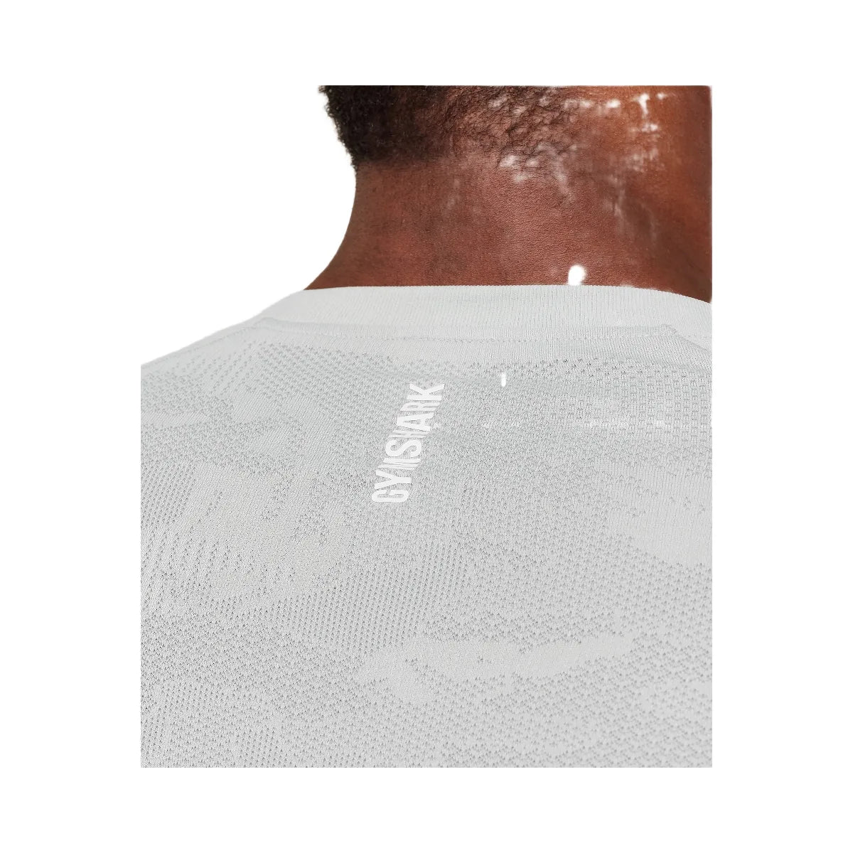 Gymshark Geo Seamless Long Sleeve T-Shirt "Light Grey Smokey Grey"