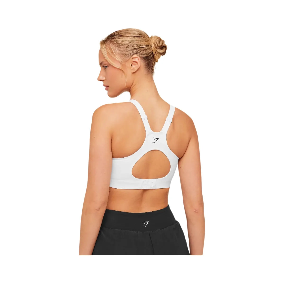 Gymshark High Support V-Neck Sports Bra "GS White"
