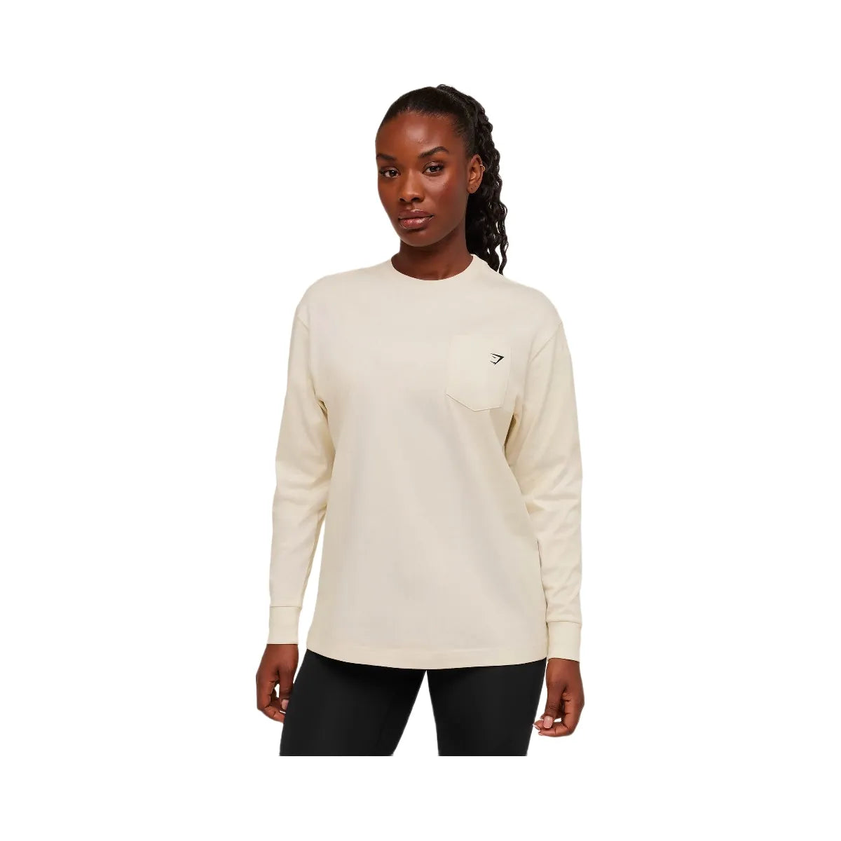 Gymshark Juicy Peach Long Sleeve T-Shirt "Oat White"
