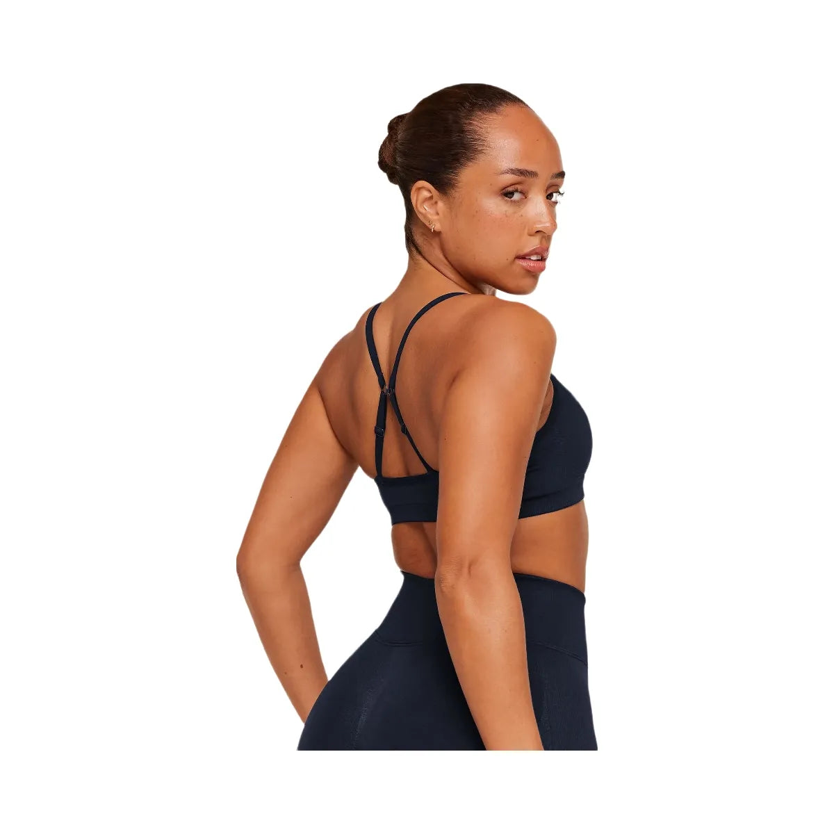 Gymshark Lift Seamless Sports Bra "Midnight Blue Black Marl"