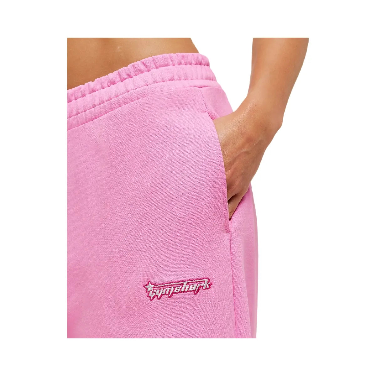 Gymshark Script Embroidery Wide Leg Pants "Focus Pink"