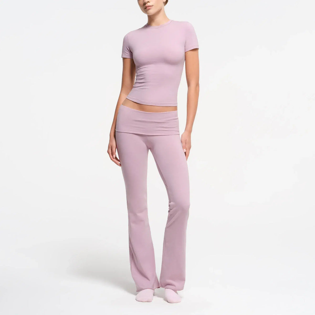 Skims Cotton Jersey T-shirt Dusk