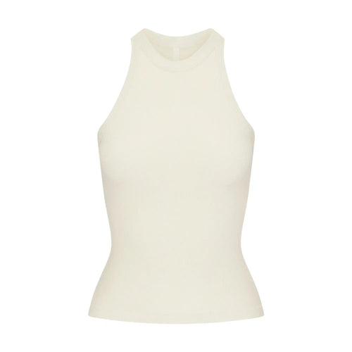 Skims Soft Lounge High Neck Tank Bone