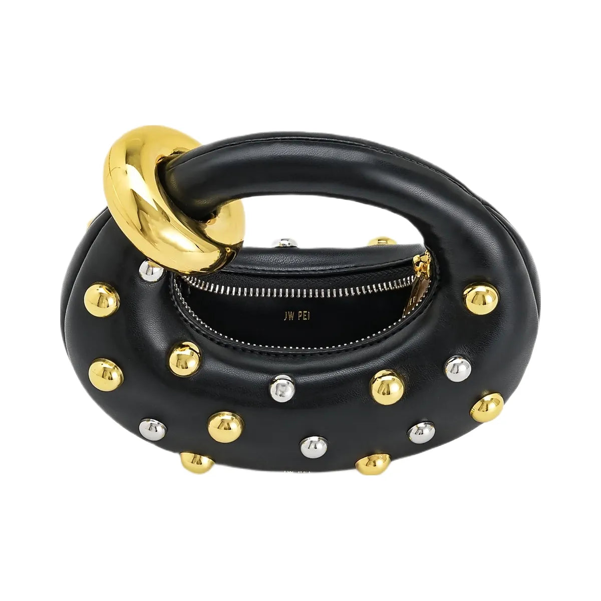 JW PEI Abacus Studded Mini Top Handle Bag Black
