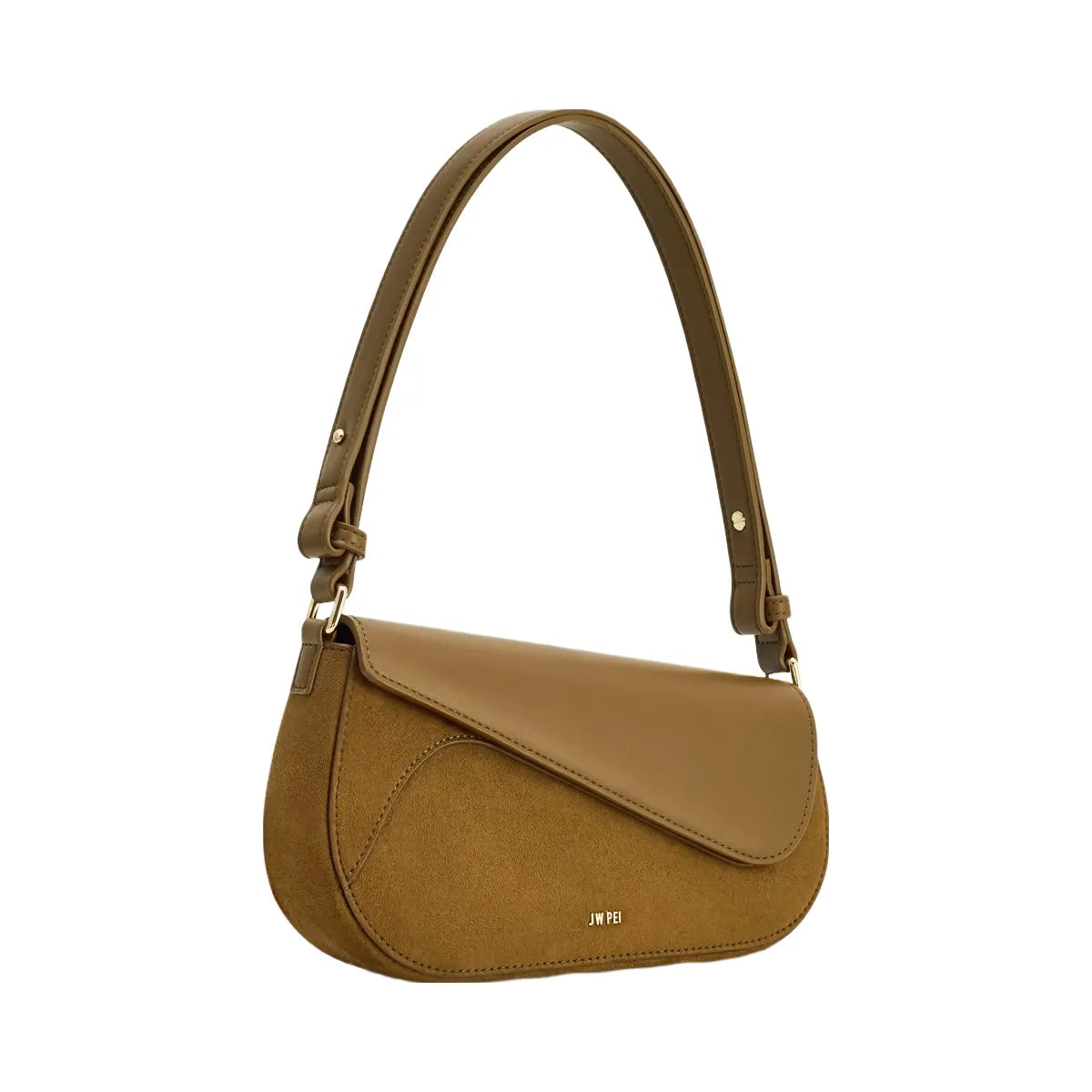 JW PEI Addisyn Faux Suede Panel Shoulder Bag Olive