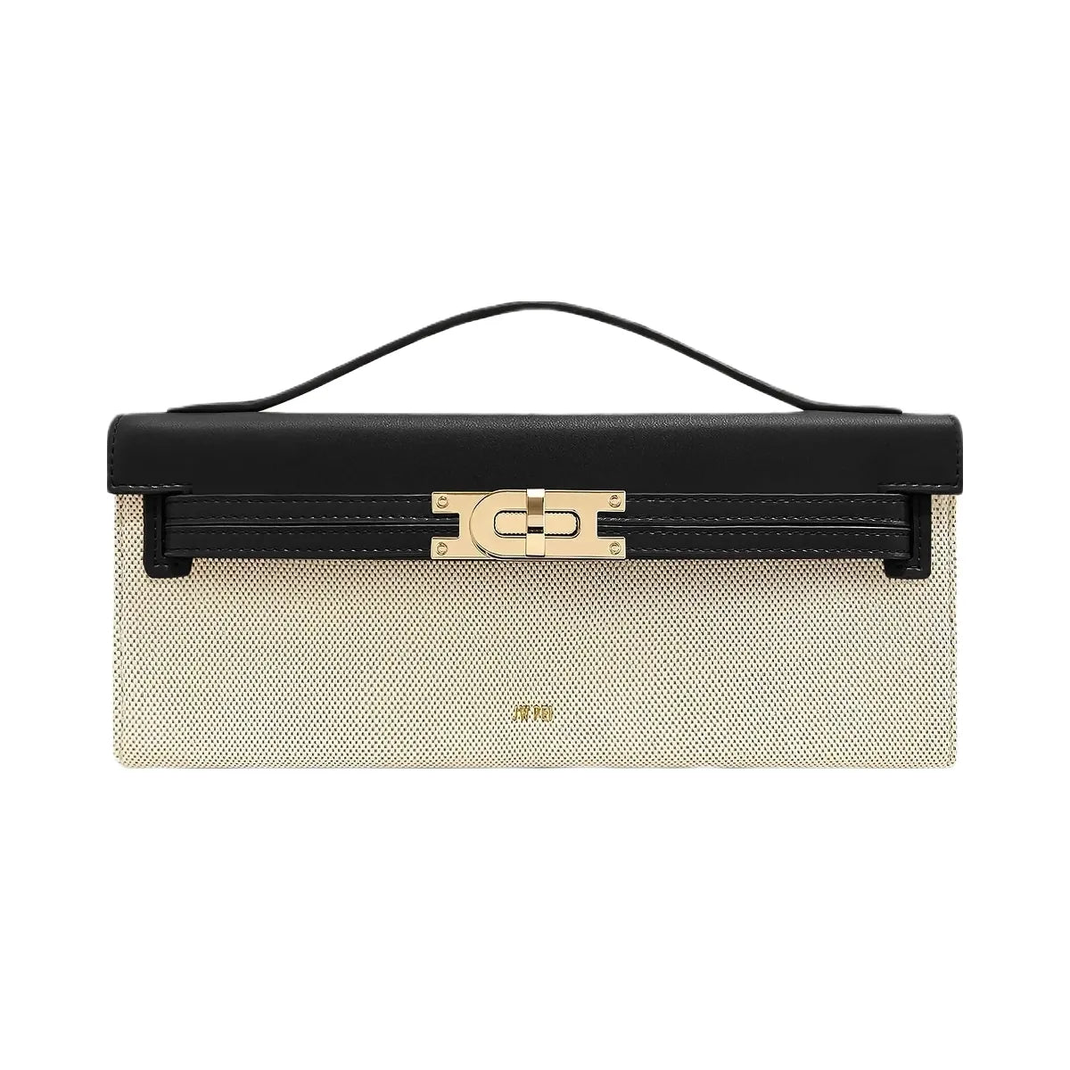 JW PEI Bria Structured Top Handle Bag Black Canvas