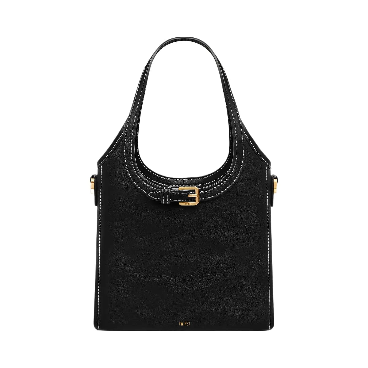 JW PEI Brooke Mini Belted Embellished Top Handle Bag Black