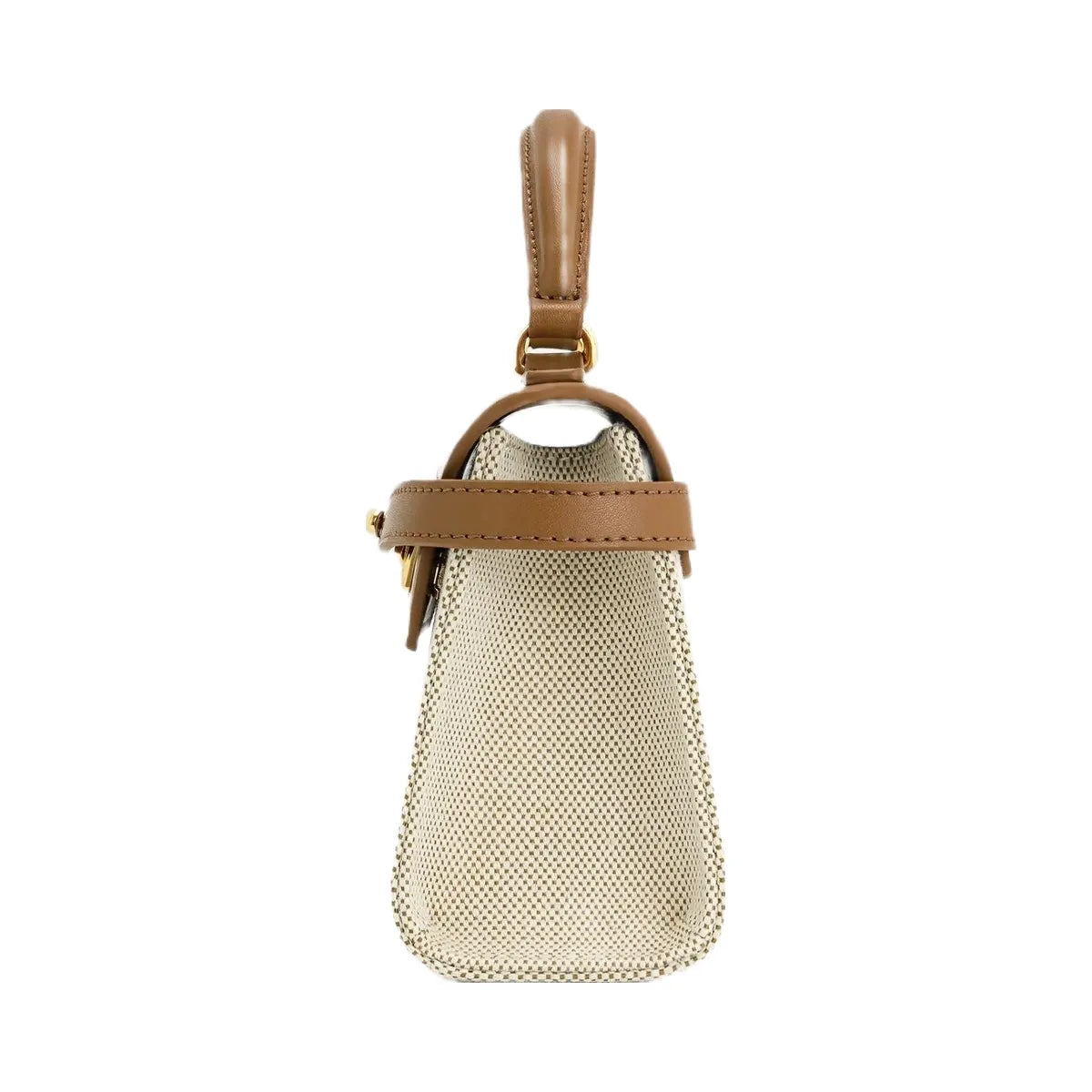 JW PEI Elise Top Handle Bag Brown Canvas