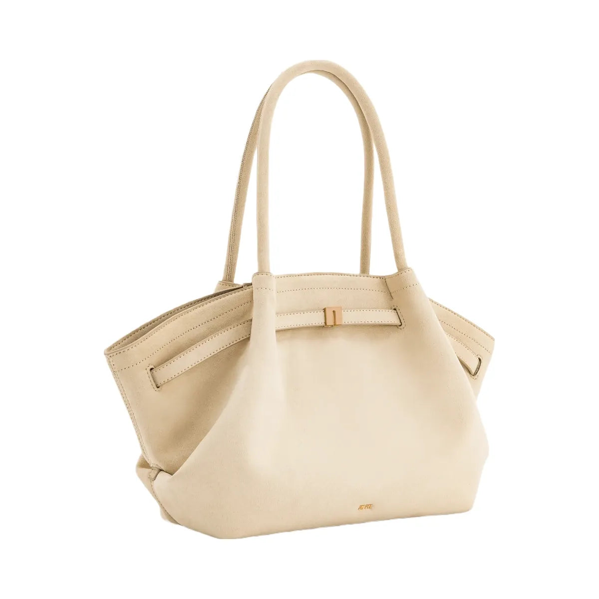 JW PEI Hana Medium Faux Suede Tote Bag Off White