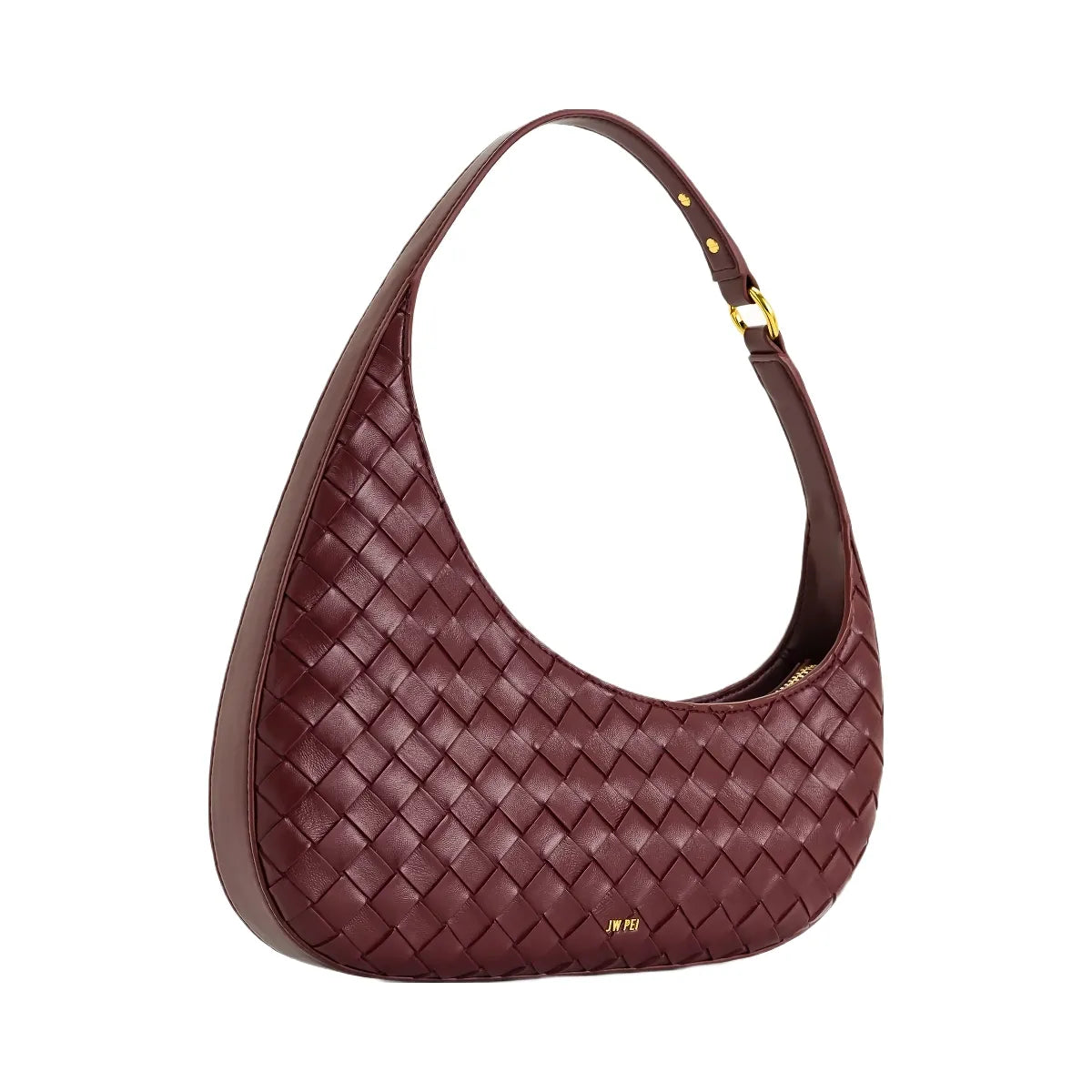 JW PEI Harlee Weave Texture Shoulder Bag Burgundy