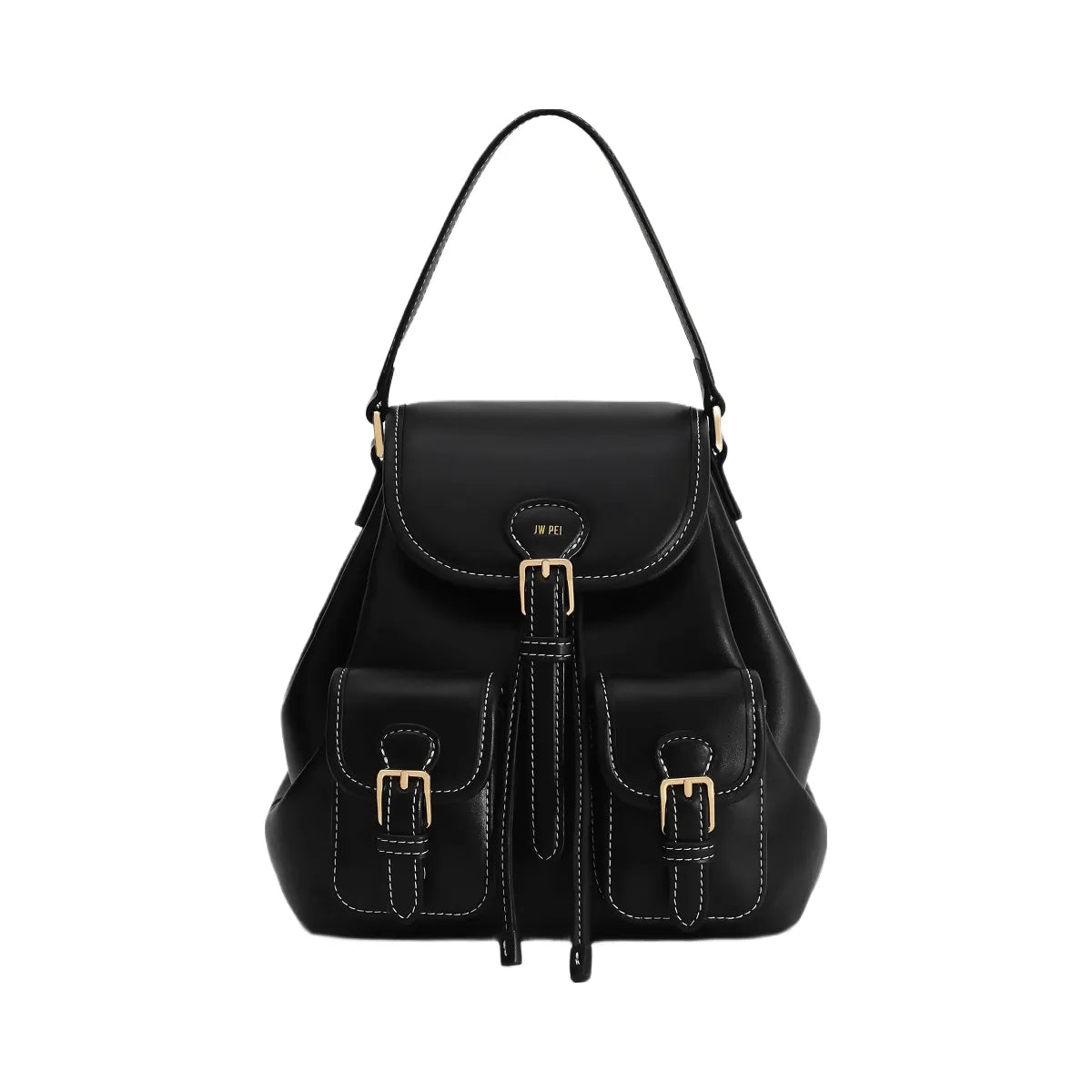 JW PEI Harper Buckle Pocket Backpack Black