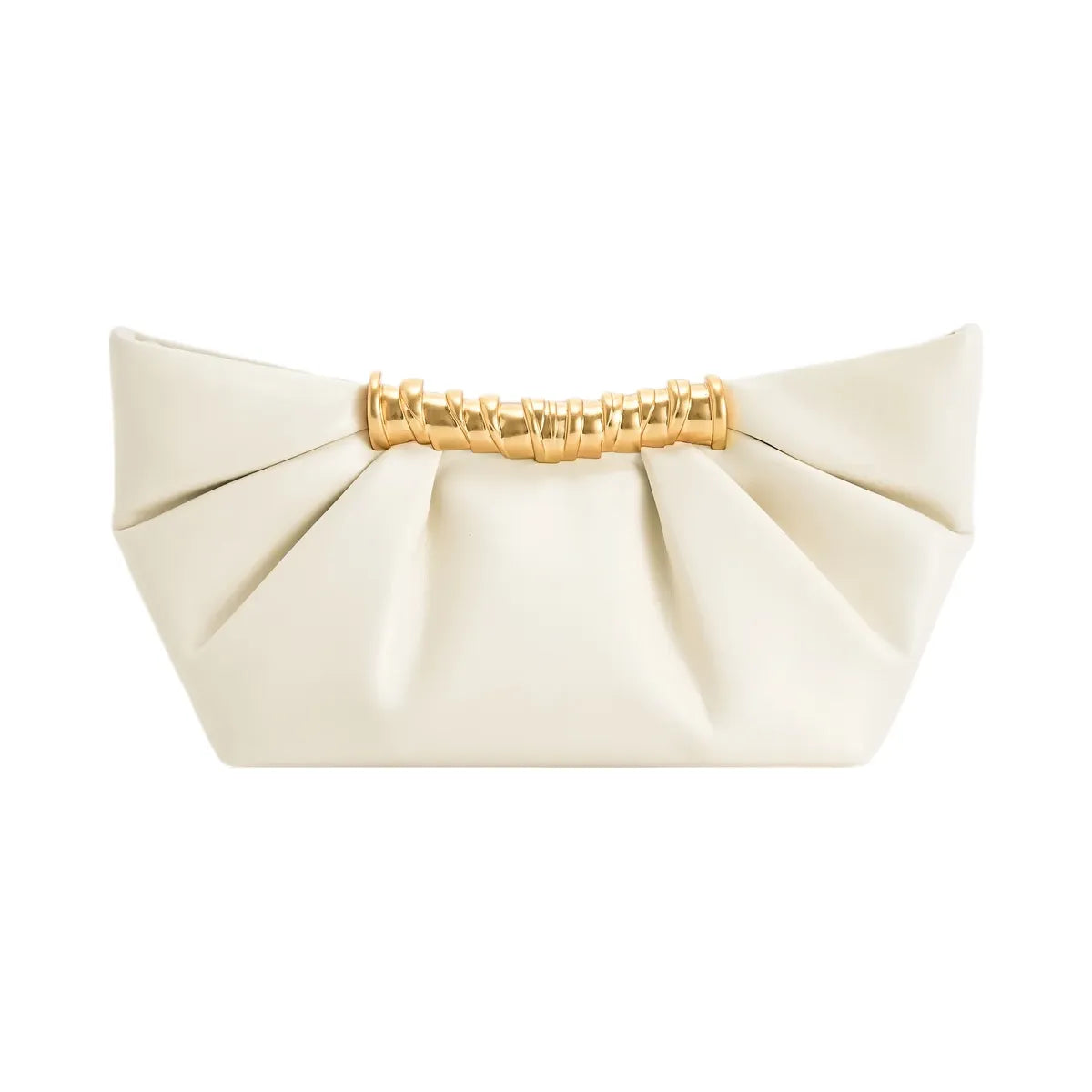 JW PEI Leia Pleated Clutch White