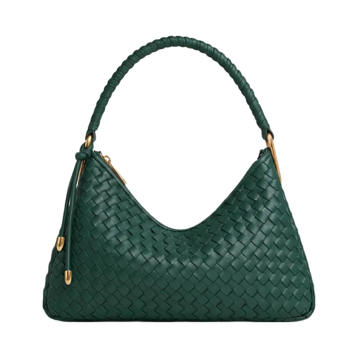 JW PEI Lorena Woven Shoulder Bag Emerald Green