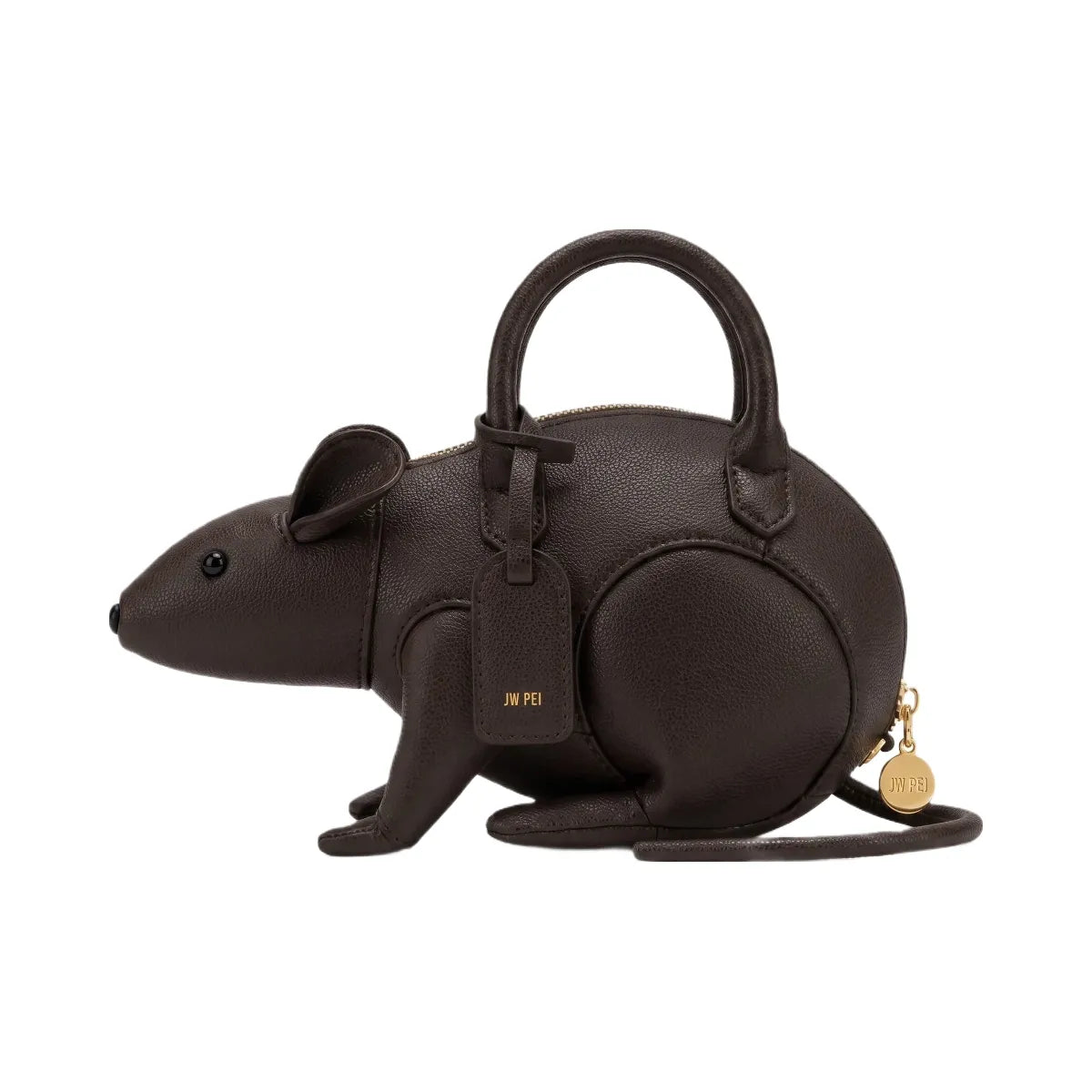 JW PEI Mia Mouse Top Handle Bag Dark Brown