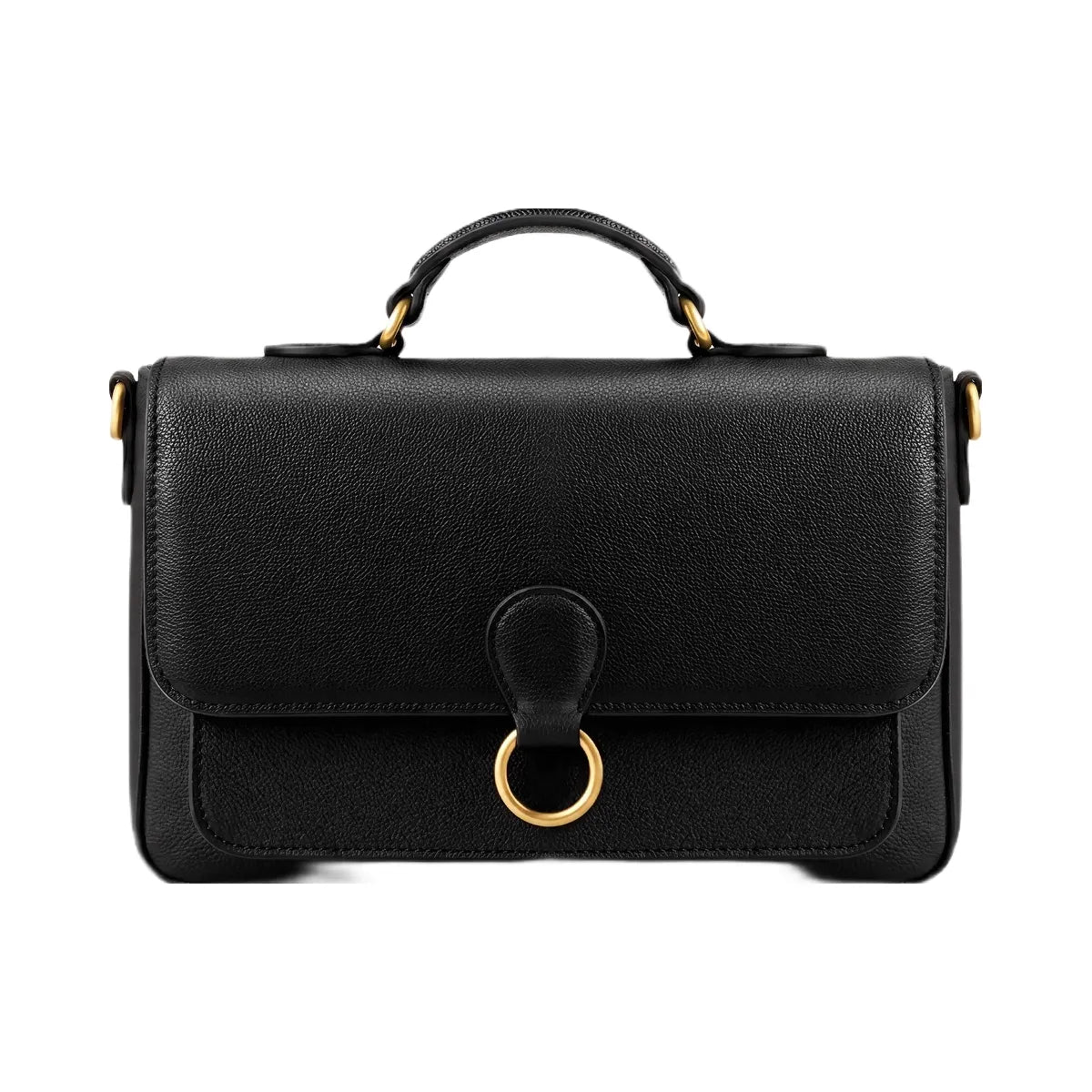 JW PEI Mirelle Pebbled Top Handle Satchel Black
