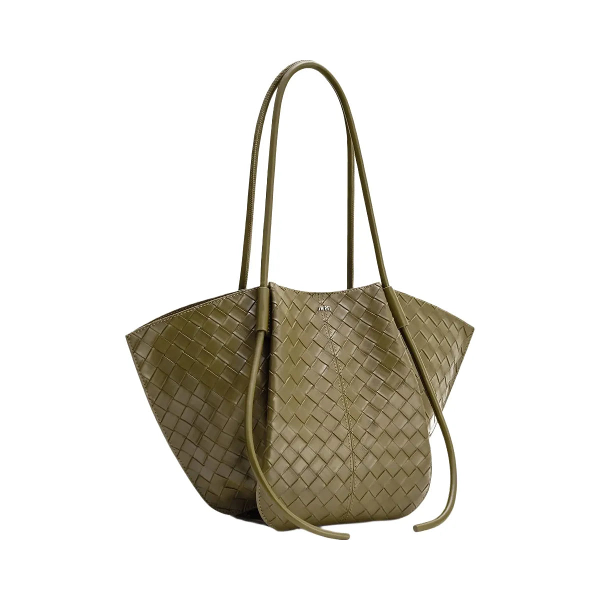 JW PEI Nala Wide Weave Texture Tote Bag Olive Green