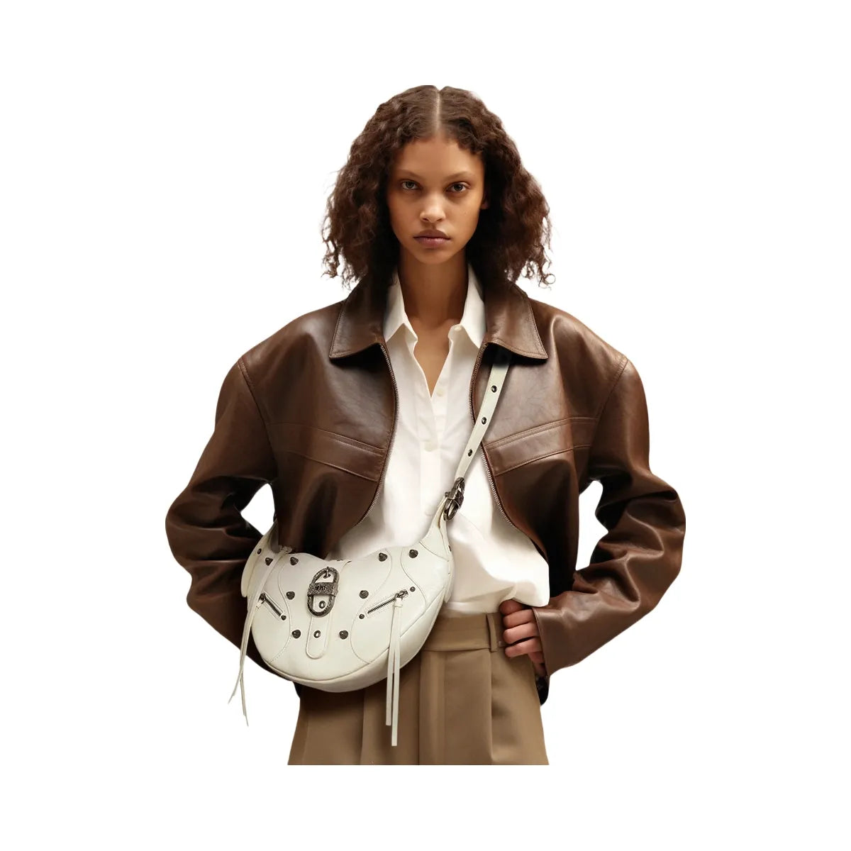 JW PEI Tessa Crushed Shoulder Bag White