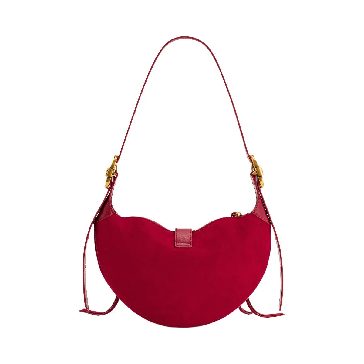 JW PEI Tessa Suede Shoulder Bag Deep Magenta