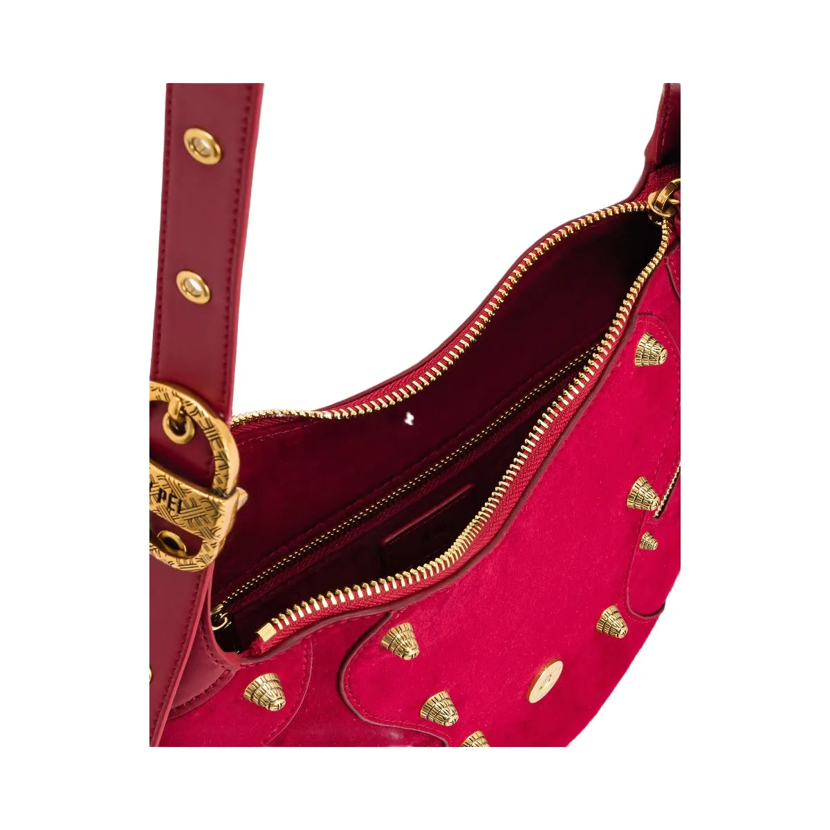 JW PEI Tessa Suede Shoulder Bag Deep Magenta
