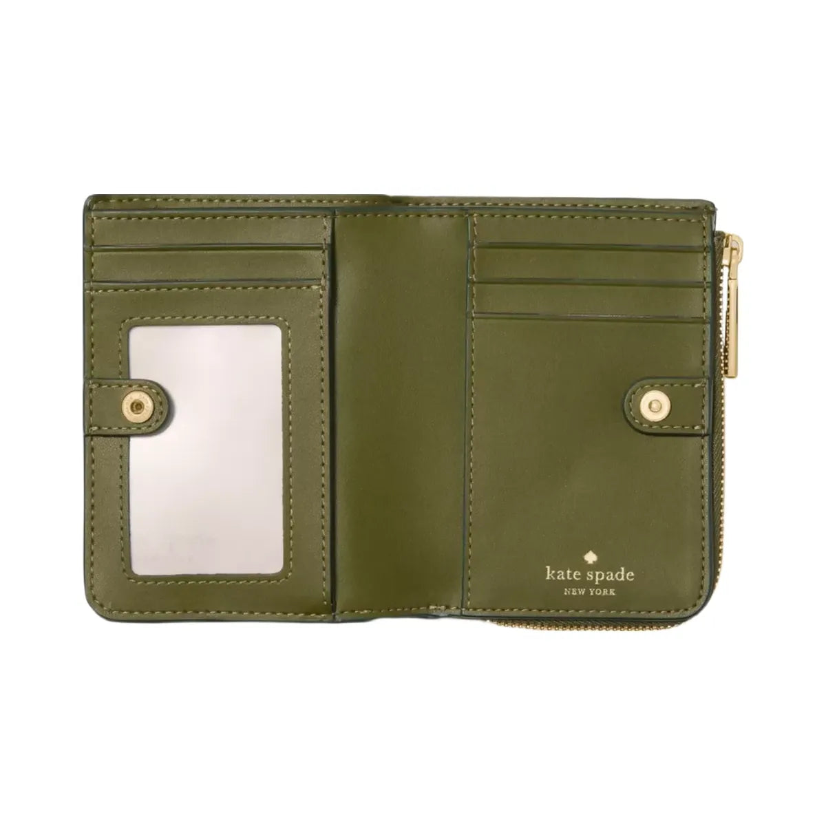 Kate Spade Croc Embossed Small L-zip Wallet Enchanted Green