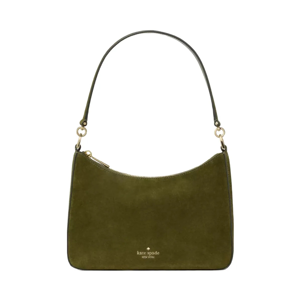 Kate Spade Margot Suede Medium Shoulder Bag Enchanted Green