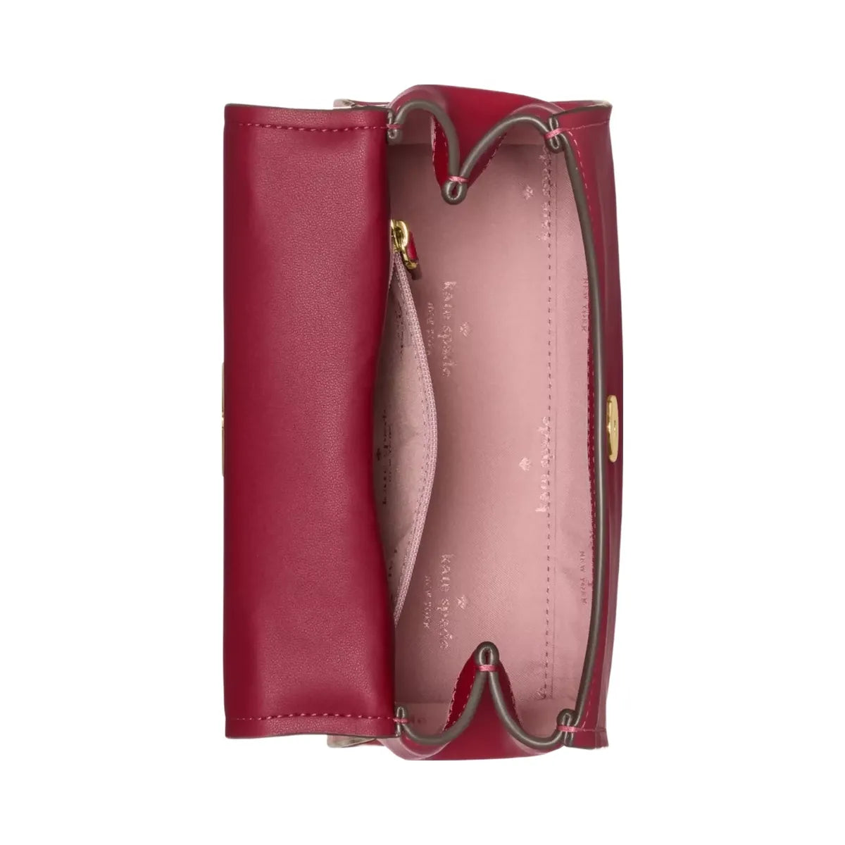 Kate Spade Riley Studded Small Top Handle Bag Red Jam