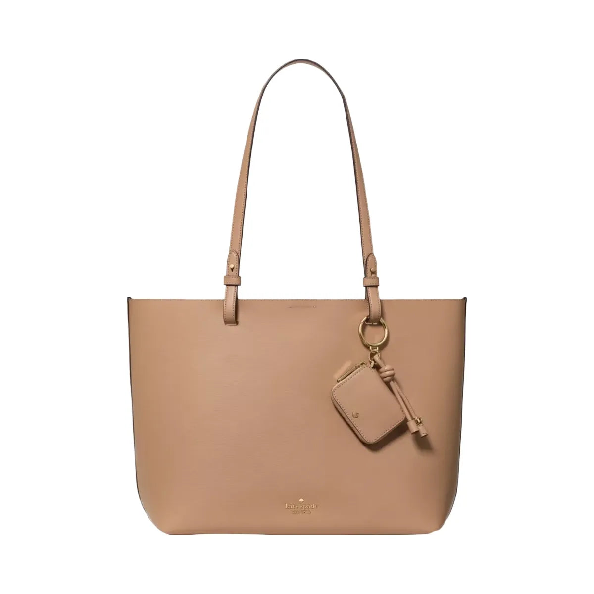 Kate Spade Tessa Tote Bag With Charm Light Fawn