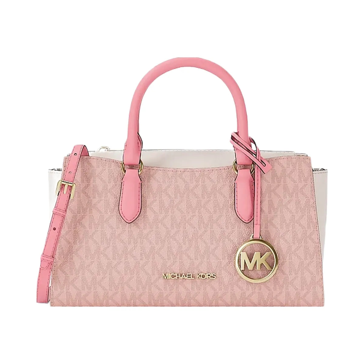 Michael Kors Arden Small Color-Block Signature Logo Messenger Bag Pwd Blsh Mlt