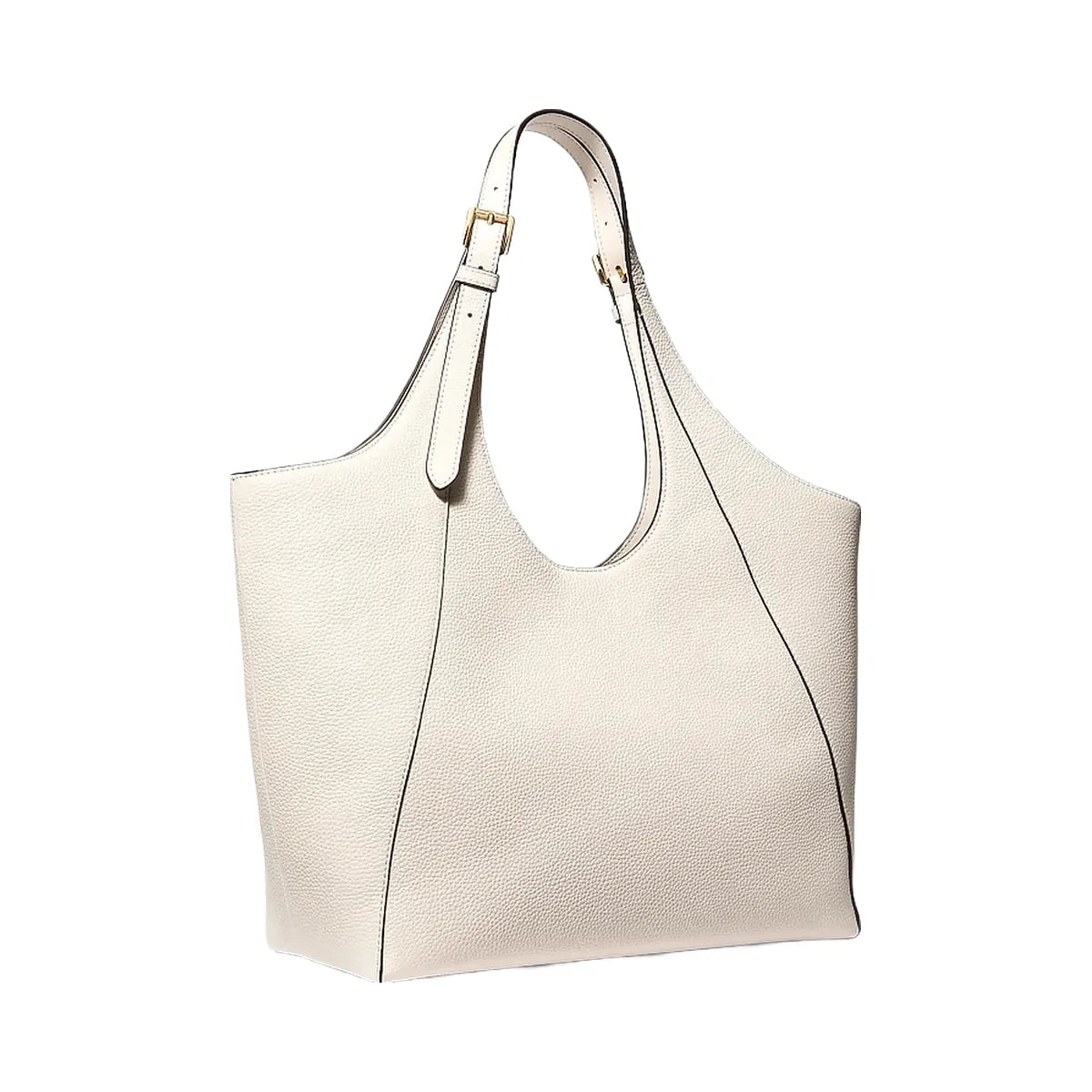 Michael Kors Bernie Large Pebbled Leather Tote Bag Lt Cream