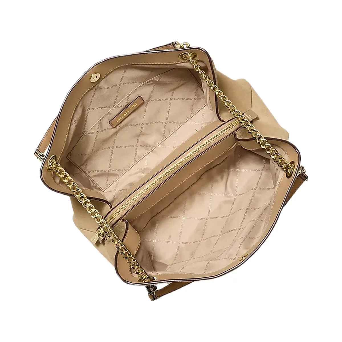 Michael Kors Christina Medium Suede Messenger Bag Camel