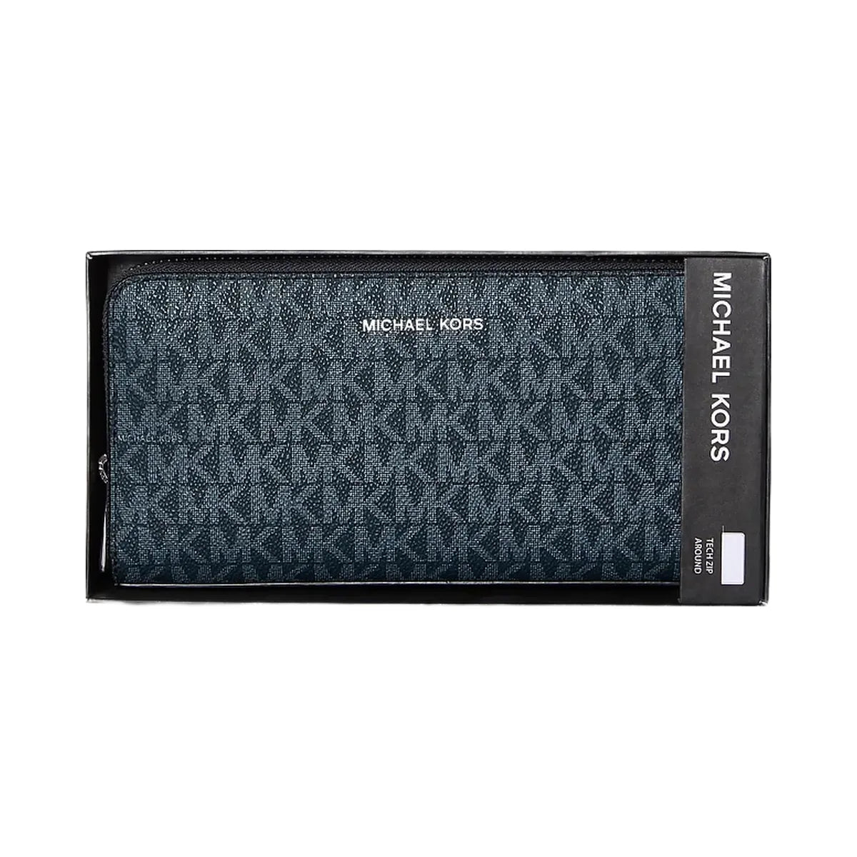 Michael Kors Cooper Logo Zip-Around Wallet Admrl/Plblue