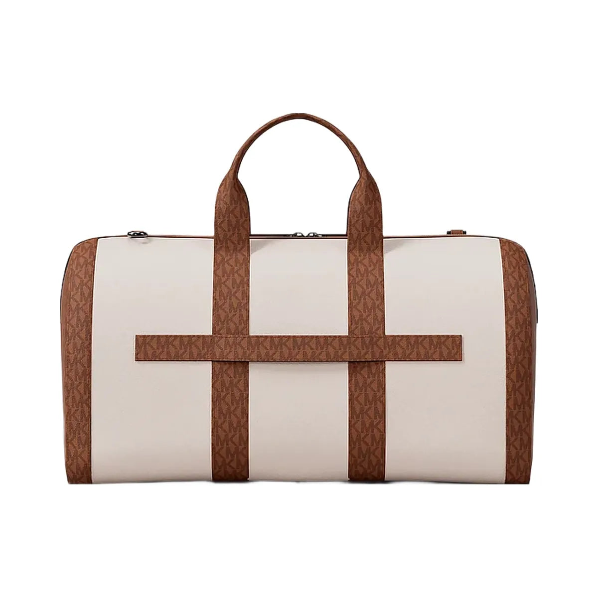 Michael Kors Cooper Pebbled Leather and Signature Logo Duffel Bag Lt Crm/Lugg