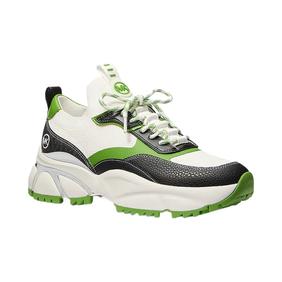 Michael Kors Darius Mixed-Media Trainer Jungle